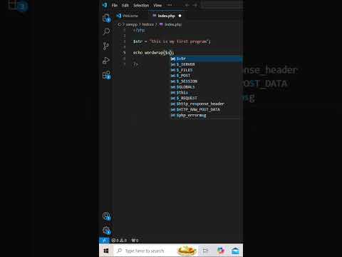 wordwrap() function in php #coding #php #viralshorts #shorts