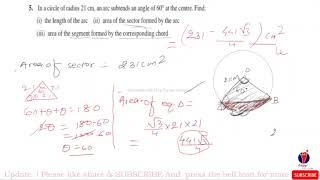 #Area related to circle #exercise- 12.2  best explanation  videos You tube ever in shot video