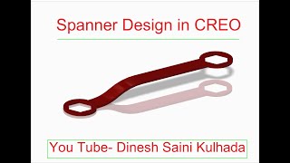 Spanner Design in Creo #msme #ppdc #cad #meerut #saini #AutoCAD