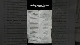 10th Class Chemistry Rawalpindi board Group 1 Paper 2025 class 10 chemistry morning paper