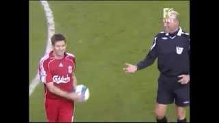جيرارد يرفض طلب الحكم للكره - gerrard refuse the ref ask4 ball