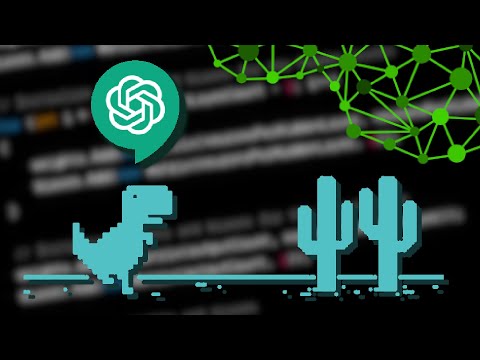 ChatGPT makes the Dino Game with a genetic neural network AI! (NO HUMAN WRITTEN CODE CHALLENGE)