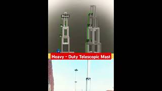 👉 Heavy - Duty Telescopic Mast #cad #cable #mechanical #caddesign #solidworks #3danimation #cam #3d