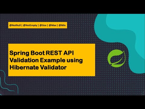 Spring Boot Rest Validation Example with Hibernate Bean Validation Constraints #JavaPuzzle