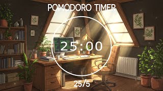 1-Hour Study With Me | 25/5 Pomodoro Timer | Focus Study and Working | Lofi Beats To Code | Day 1