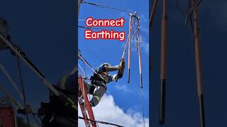 Connecting Earthing⚡️👷#electricalindia #electrician #safety #industrialelectrician #workers
