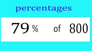 Percentages     79      Percentage(%)    of    800