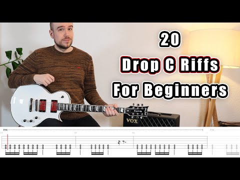20 Drop C Guitar Riffs for Beginners (with Tabs)