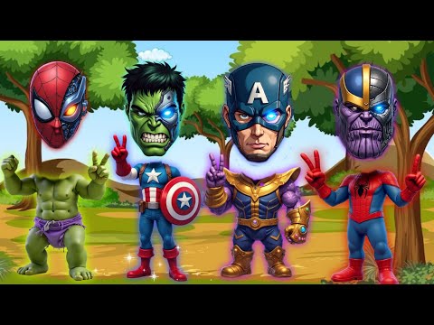 Tebak Gambar "Chibi Marvel Cyborgs: Superhero Park Adventure!" Spiderman,Hulk,Captain America,Thanos