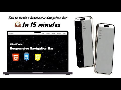 How to Create a Responsive Navigation Bar with HTML, CSS & JavaScript