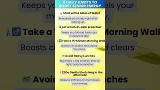 Senior Health Tips: 5 Daily Habits to Boost Energy