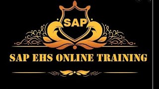 SAP EHS TRAINING