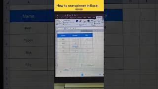 Use spinner in Excel #excel #exceltips #exceltricks #exceltutorial #shorts #ytshorts