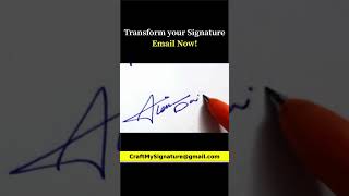 Crafting a Stunning Handwritten Signature 'A' | Handwritten Signature | Digital Signature