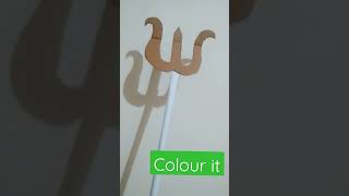 How to make Trishul 🔱for navratri decoration