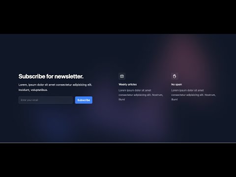 Build a Newsletter Component With TailwindCSS