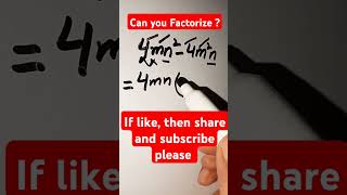 How we can Factorize ? #maths #factorization #mathshorts #viralmaths #math #mathematics