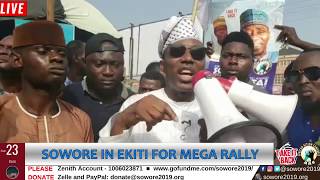 IVE:Omoyele Sowore rallying in Ado Ekiti, Ekiti State. #TakeItBack #RevolutionNow #AACParty
