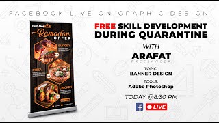 15 Days Free Graphic Design Course | 4th Class | Roll Up Banner Design | Arafat IT Institute