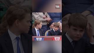 Prince Louis imitates older brother George during VE Day ceremony
