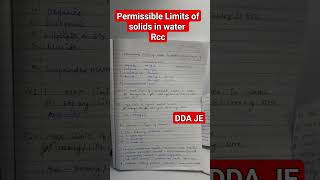 #permissiblelimitofsolidsin water ,which type of solid in water#RCC#ddaje