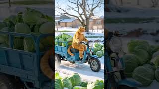 Cat Uthechhe Pathagobi, Bazaar-e Niye Giye Bikri Korchhe! 🐱🥬😂 #cat