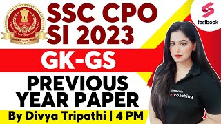 SSC CPO Previous Year Question Paper | GK | SSC CPO GK Solved Paper | SSC CPO GK -4 | Divya Tripathi