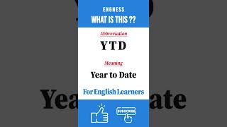 YTD Meaning