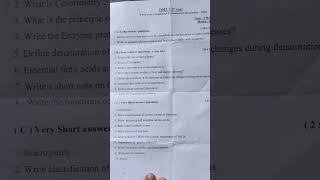 dmlt 1st year question paper biochemistry #subscribe #like #dmlt #dmlt_lecture #exam