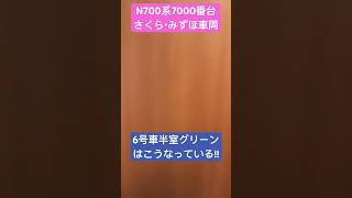 N700系「さくら」「みずほ」6号車半室グリーン