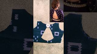 Easy Blouse back neck design cutting and stitching ✂️🪡✂️#shorts #youtubeshorts