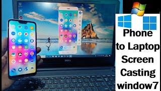 How to share mobile screen with laptop in window 7 |Screen Mirroring |phone to laptop screen casting