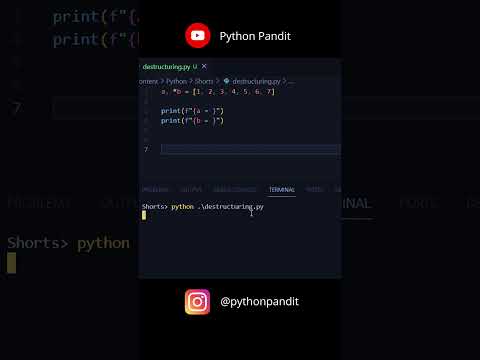 This is what we call destructuring of list in python.