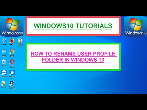 WINDOWS 10: How to rename user profile folder in Windows 10