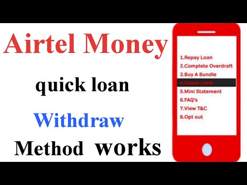 quick loan withdraw trick * how to withdraw Airtel quick loan withdraw