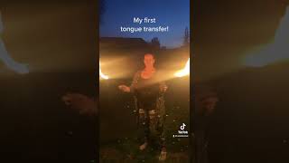 Learning new skills! My first tongue transfer.