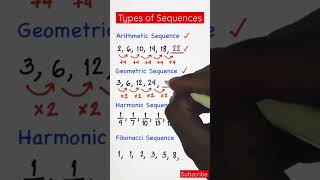 Types of Sequences #math #mathematics #maths #mathstricks