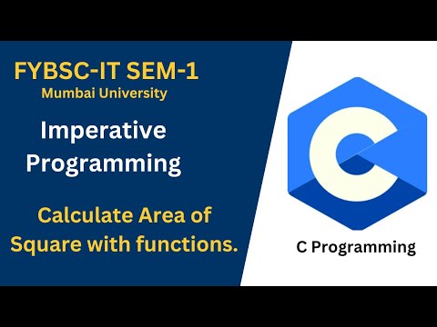 C Programming Tutorial: Calculate Square Area with Functions | Imperative Programming Code Mavericks
