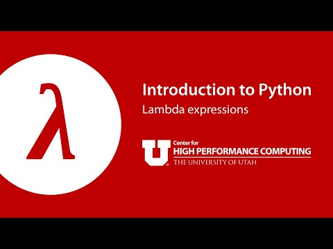 Introduction to Python: Part 6: Lambda expressions (anonymous functions)