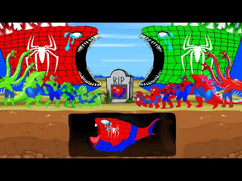 Rescue BABY BLOOP!!! Team RED SPIDER GODZILLA vs SPIDER PANDA: Rise Of The Beasts | Godzilla Cartoon