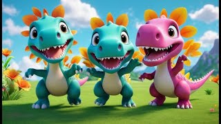 Four Dino Babies Count Back Down | Backward Counting Song for Kids | Fun Dinosaur Rhyme