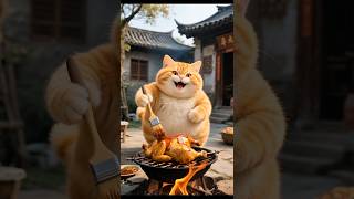 Cat deceives turtle and rooster #funny #cat #comedy #shorts #trending