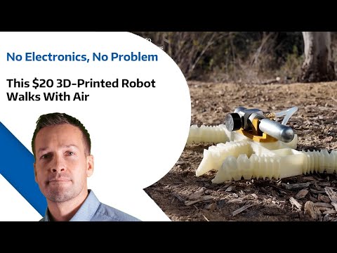 No Electronics, No Problem – This $20 3D Printed Robot Walks With Air