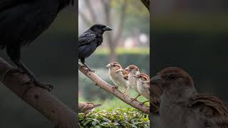 The Crow’s Gift 🎁💙 #shorts #ytshorts #youtubeshorts #crowstory #aianimalstory #crow