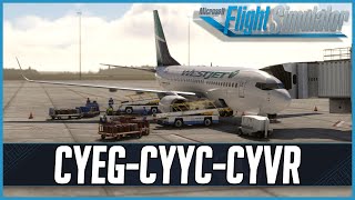 PMDG 737-700 | Real World WestJet OPS | Edmonton - Calgary - Vancouver | VATSIM