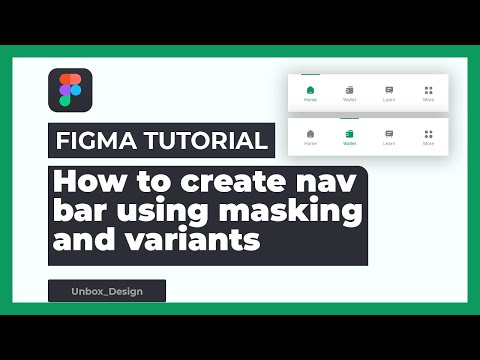Create interactive Navigation Bar in Figma using Masking and Variants #figma