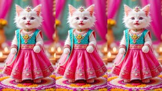 Bridal Cat videos funny dance🤣💃Videos for cats | बिल्ली डांस | Wow Bridal cat dance @cartoonAi32M