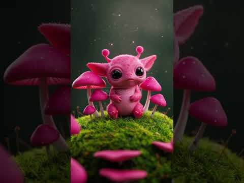 Cutest Baby Alien in a Mushroom Forest! 👽🍄 #shorts