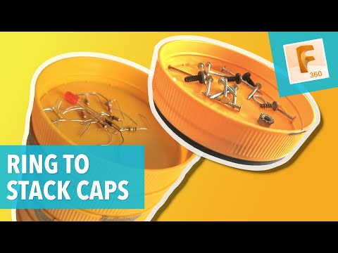 RING TO MAKE NUTELLA/PEANUT BUTTER CAPS STACKABLE - Fusion 360 project