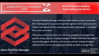 Alera Portfolio Manager APM Portfolio level Trade Automation